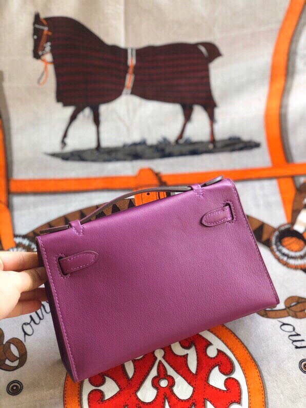 에르메스 미니 켈리백22 아네몬느 은장 스위프트